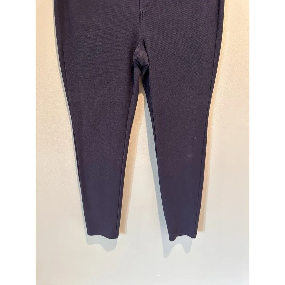 Michael Michael Kors Blue Skinny Pull-On Pants Size L Gold Hardware Leggings